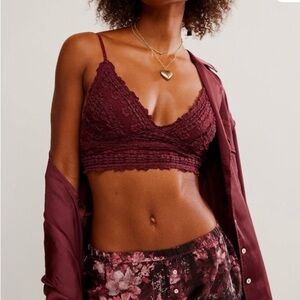 Free People Intimately FP One Amina Longline Bralette Color Purple/ Açaí Size M
